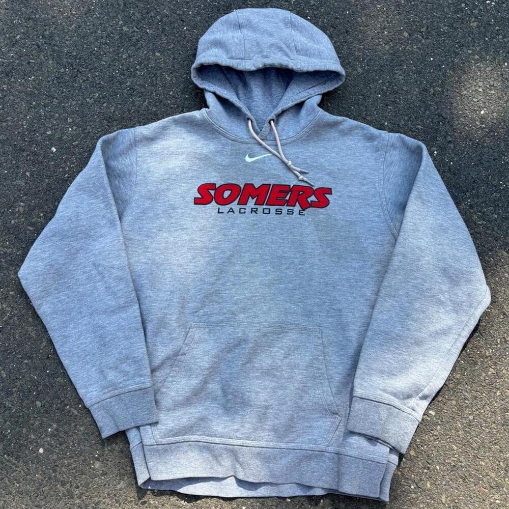 Nike grey lacrosse hoodie with
